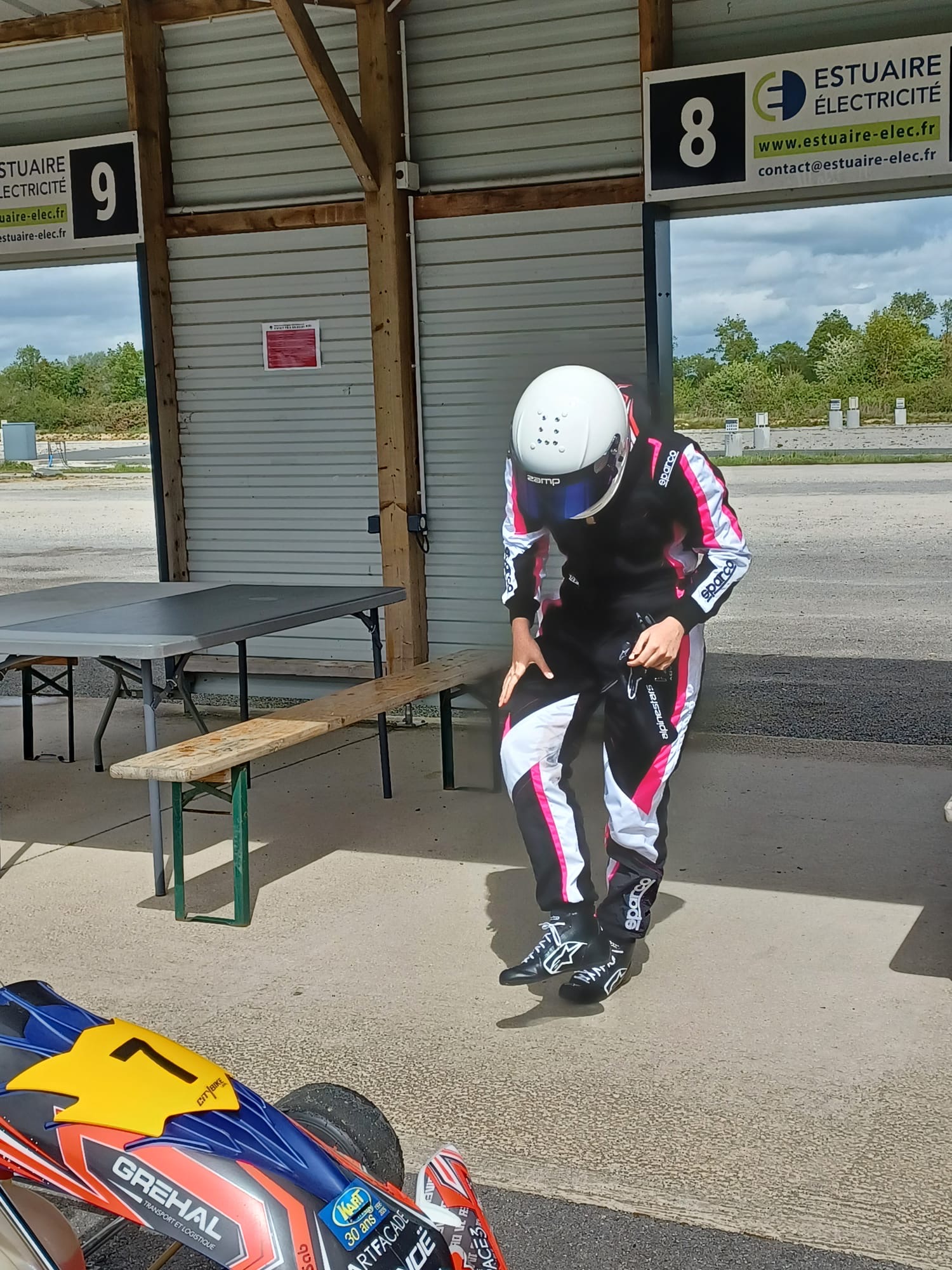 Préparation pour un entrainement à Plessé SOLOKART